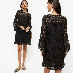 NWT J. Crew Bell Sleeve Embroidered Eyelet Dress Size 2